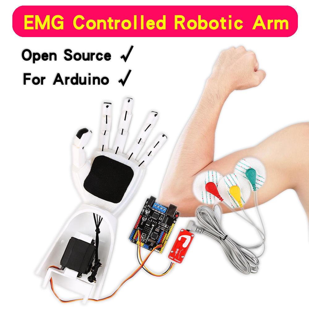 Arduino Robot - EMG-Sensor Roboterarm Elektrischer Muskelsignalsensor Roboterarm, ARDUINO
