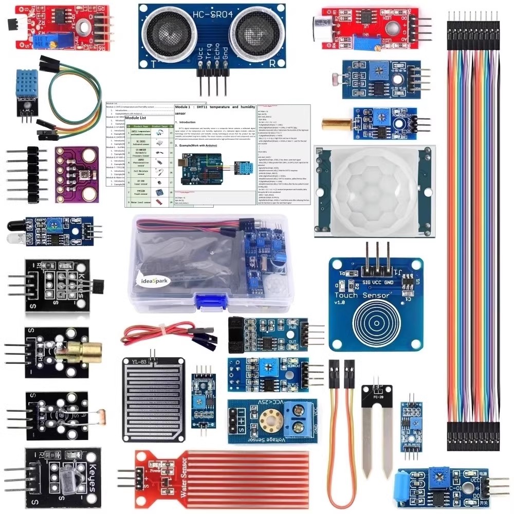 Microbit Robot - 22-in-1-Sensor-Kit, Modul-Kit für Roboter, Lernen, Anfänger-Kit,