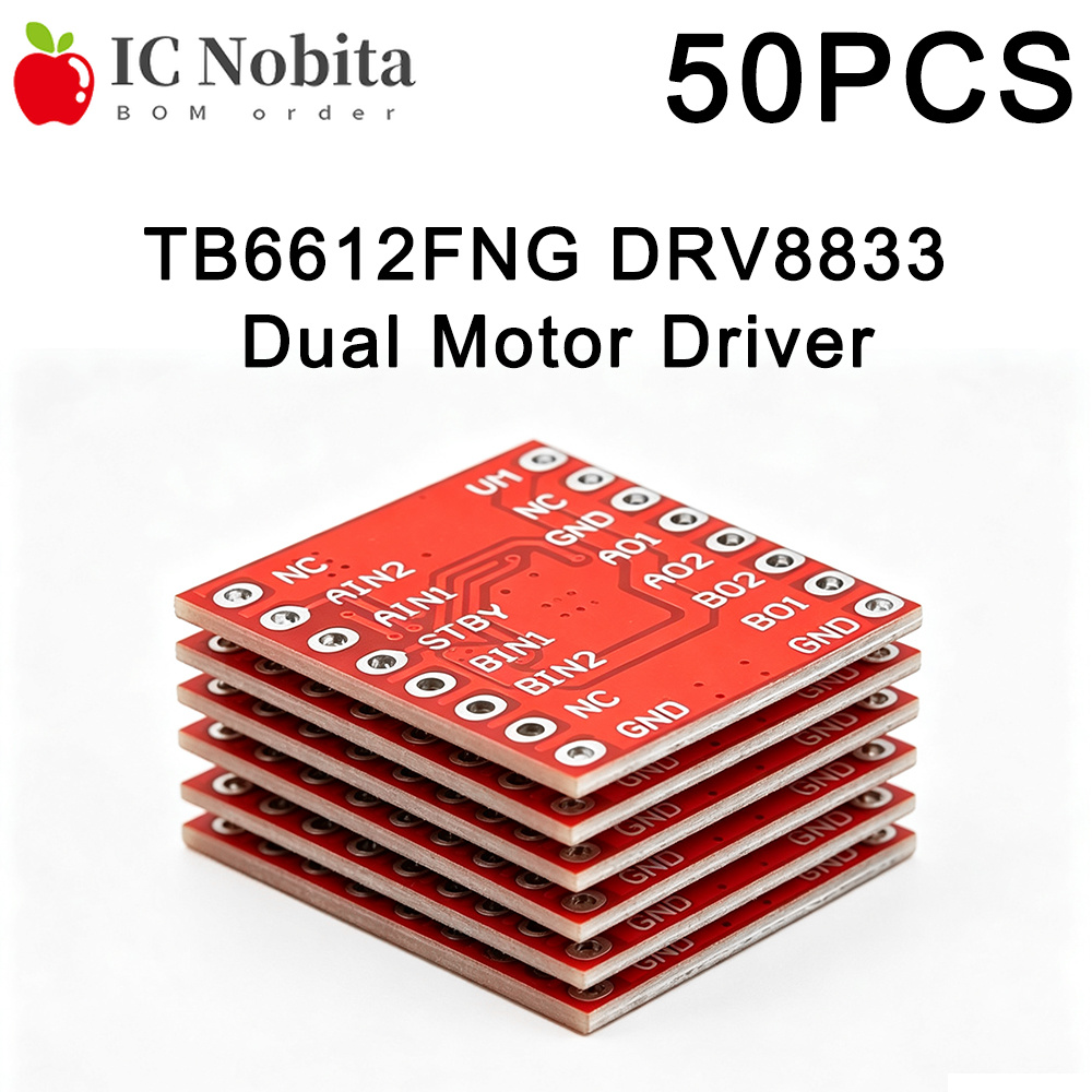 Motor Driver L298N - 50 Stück TB6612FNG DRV8833 Dual-Motortreiber 1A