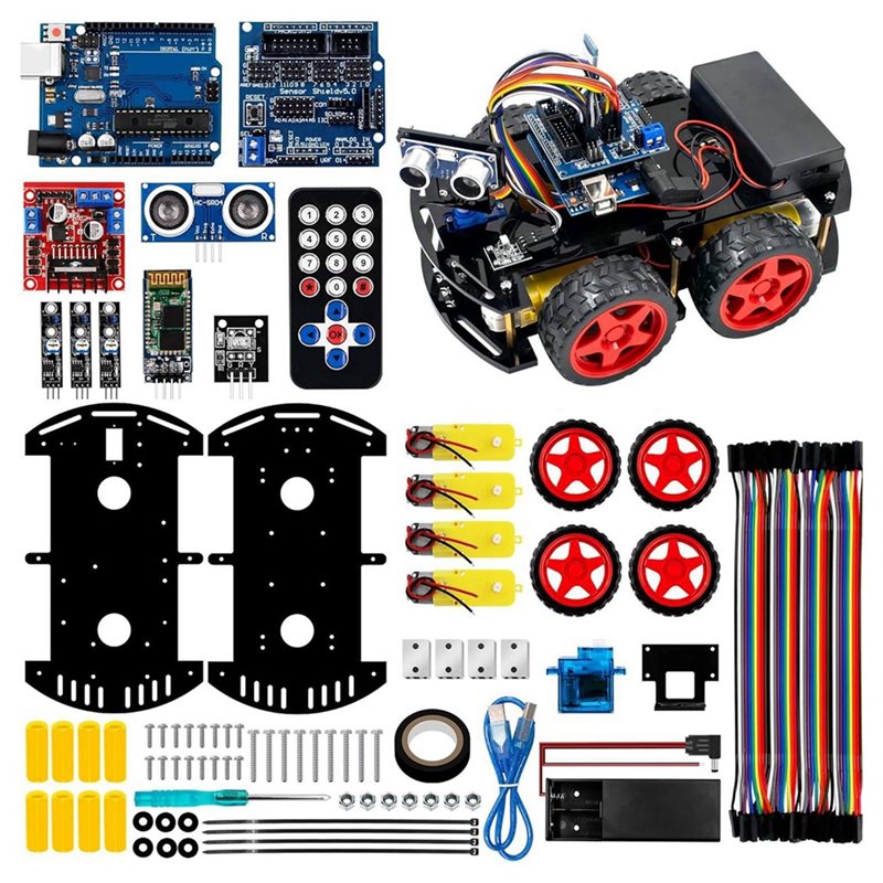 Arduino Robot - WOWFU-4WD Smart Roboter-Auto-Bausatz für Arduino UNO