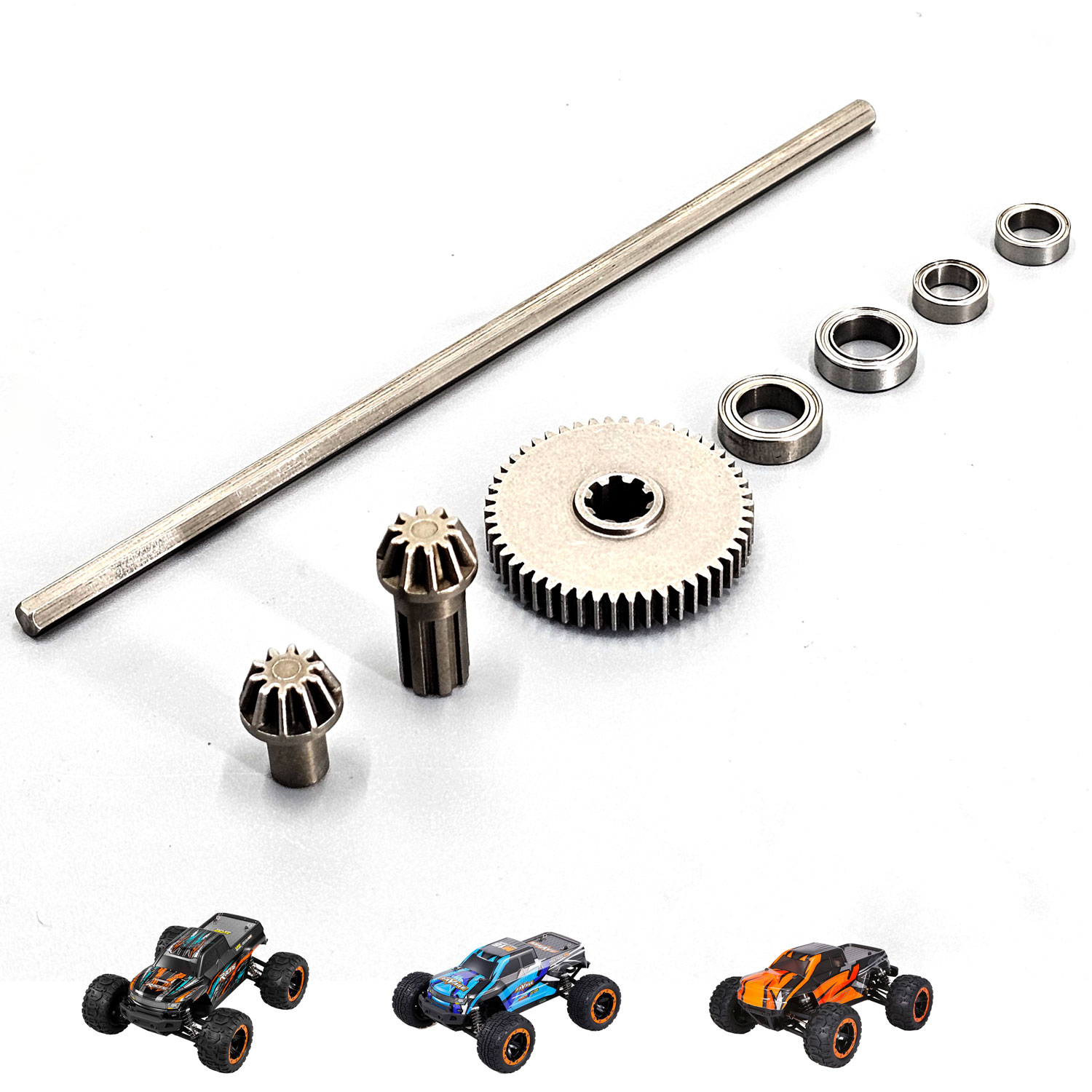 Robot Car Kit - Pulvermetall-Getriebesatz für Haiboxing 1/16 RC Auto,