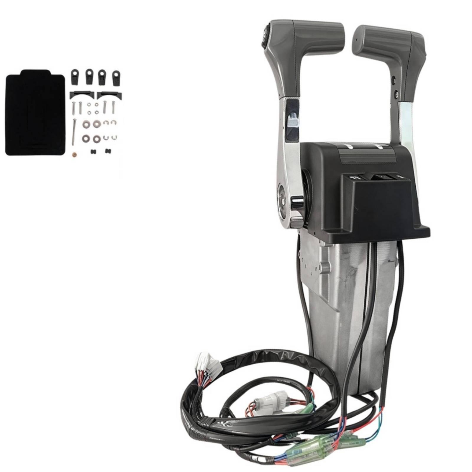 Geared Motor - Marine-Boots-Fernbedienungsbox für zwei Außenbordmotoren, Doppelhebel-Gashebel und