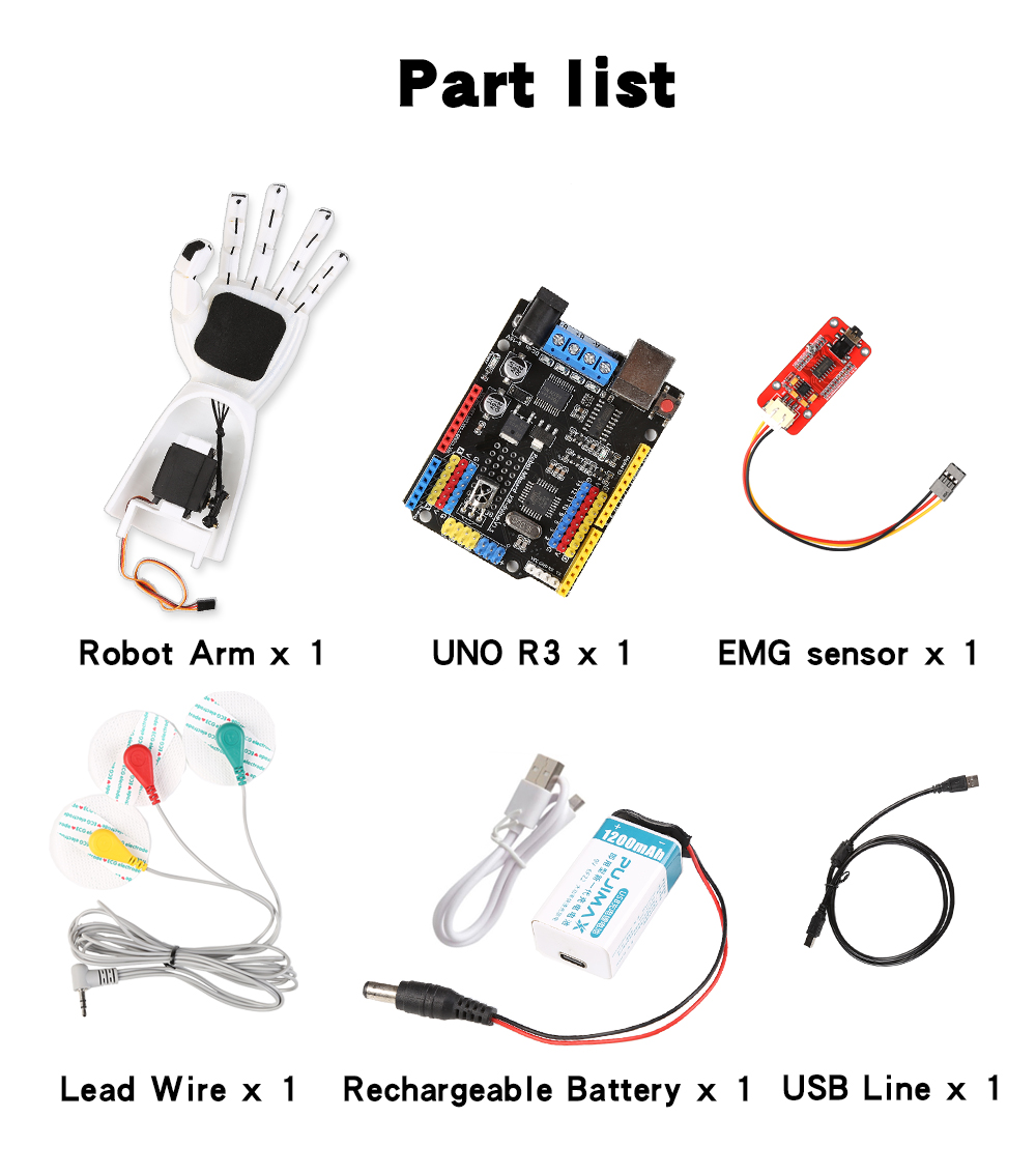 EMG-Sensor Roboterarm Elektris – Arduino Robot Bewertung und Preis