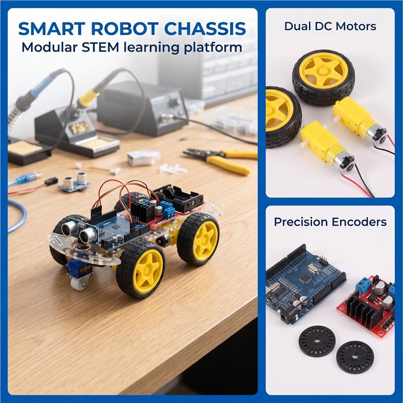 ABXE-Smart Roboter-Auto-Chassi – Arduino Robot Bewertung und Preis