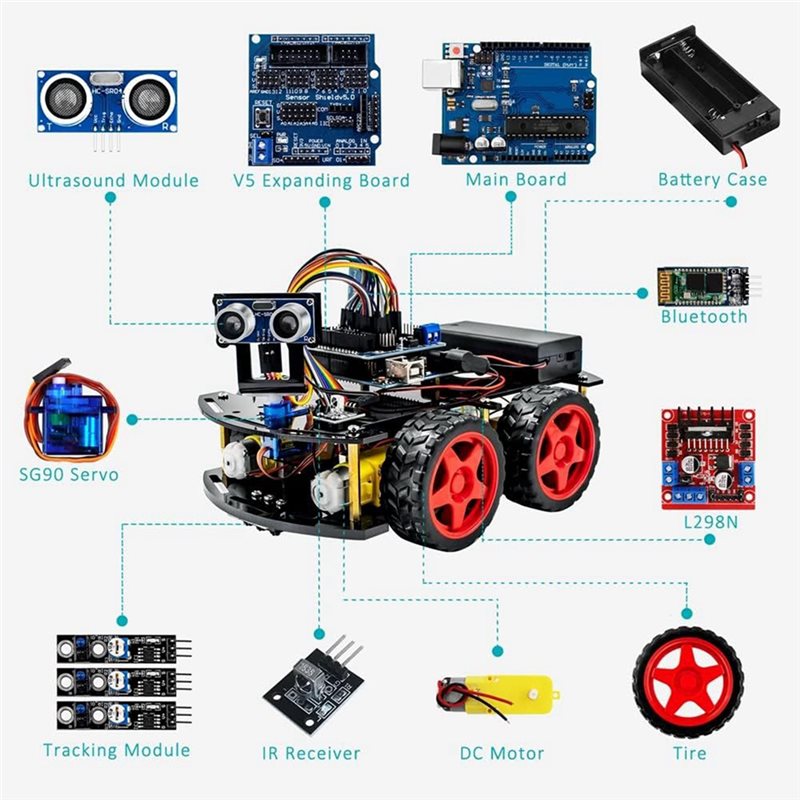 WOWFU-4WD Smart Roboter-Auto-B – Arduino Robot Bewertung und Preis