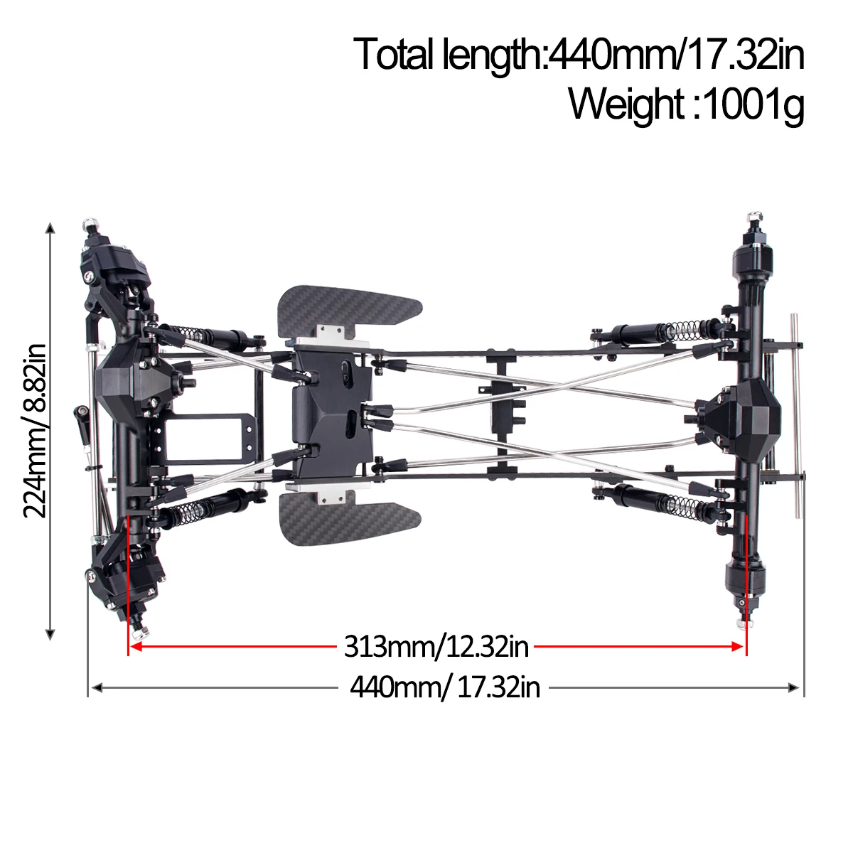 Carbonfaser LCG Chassis-Kit mi – Robot Car Kit Bewertung und Preis